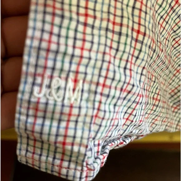 Johnston & Murphy Plaid Button Down Shirt Size L Holiday Occasion Casual Office - Picture 6 of 9